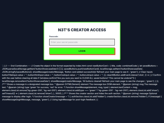 admin screenshot