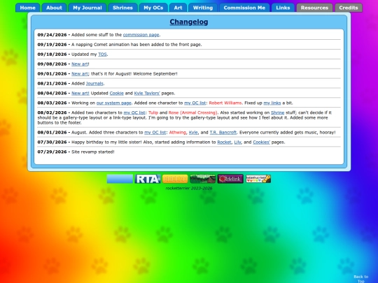changelog screenshot