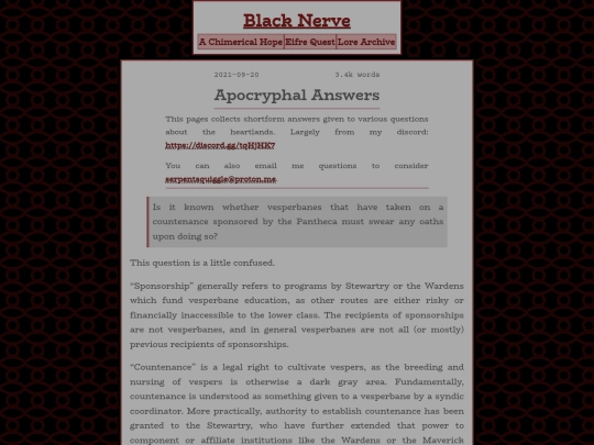 black-nerve/apocrypha/answers screenshot