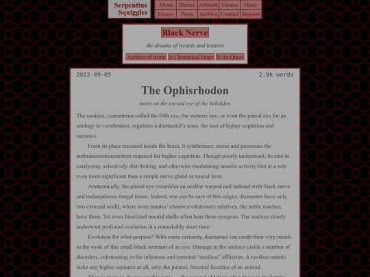 black-nerve/apocrypha/ophisrhodon screenshot