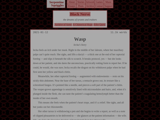 black-nerve/shorts/wasp screenshot