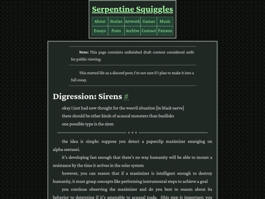essays/sirens screenshot