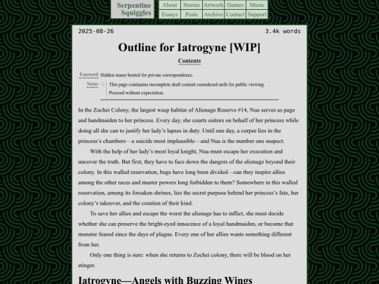fiction/iatronotes screenshot