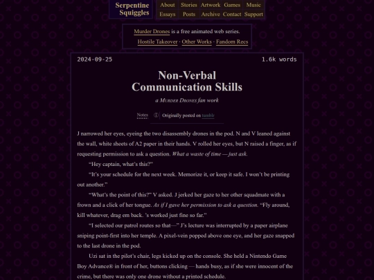 fiction/murder-drones/nonverbal screenshot