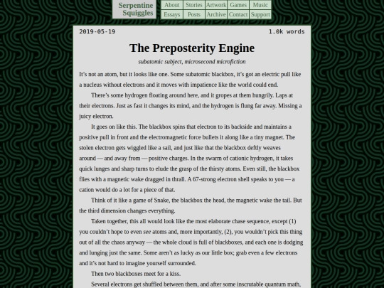 fiction/preposterity-engine screenshot