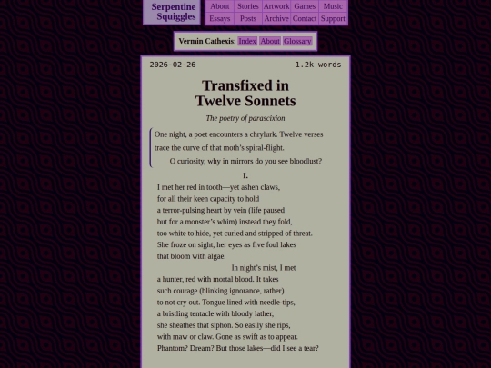 vermin/twelve-sonnets screenshot