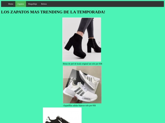 zapatos screenshot