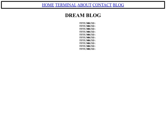 dreamblog screenshot