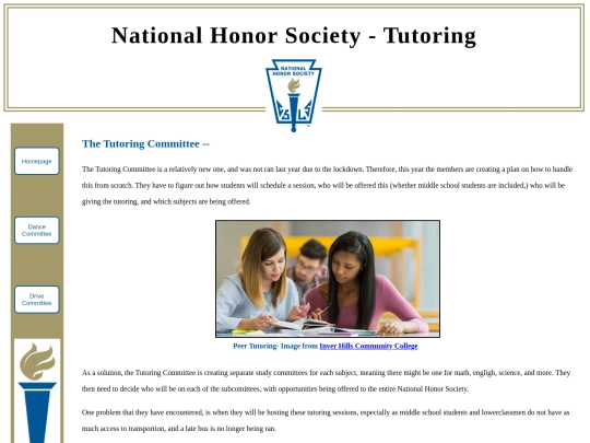 final-project/nhs-tutoring screenshot