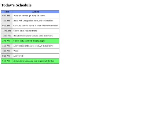 stylish-schedule screenshot
