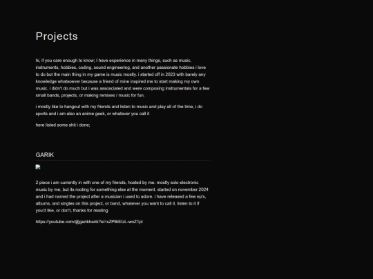 projects screenshot