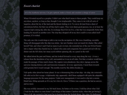 writing/chariot screenshot