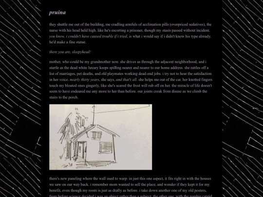 writing/pruina screenshot
