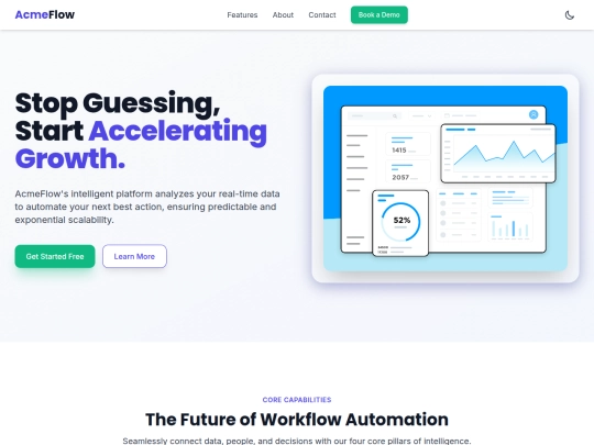 Responsive Website Landing Page screenshot