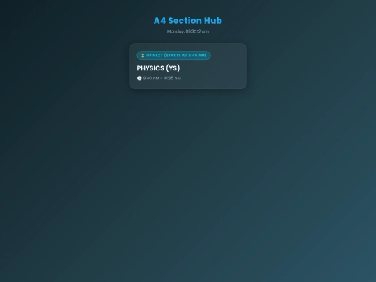 Timetable screenshot