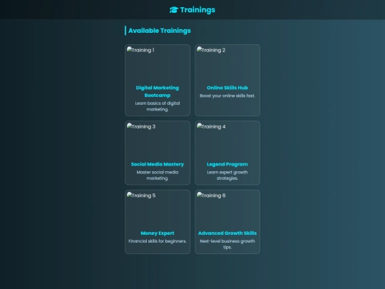 training screenshot