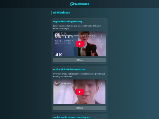 webinars screenshot