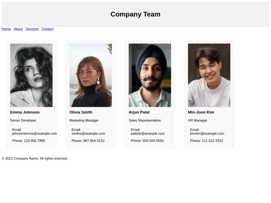 staffPage screenshot
