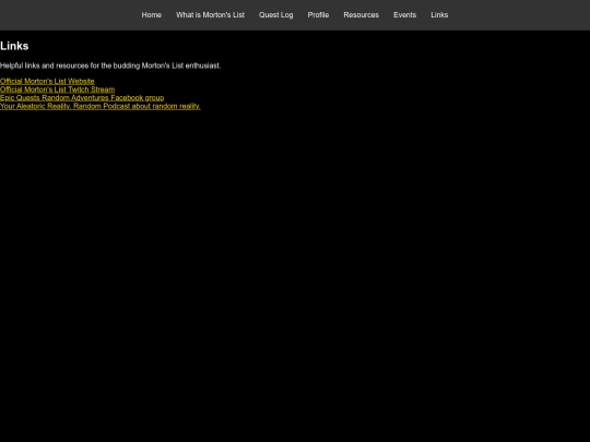 links screenshot