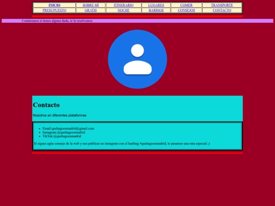 proyecto/contacto screenshot