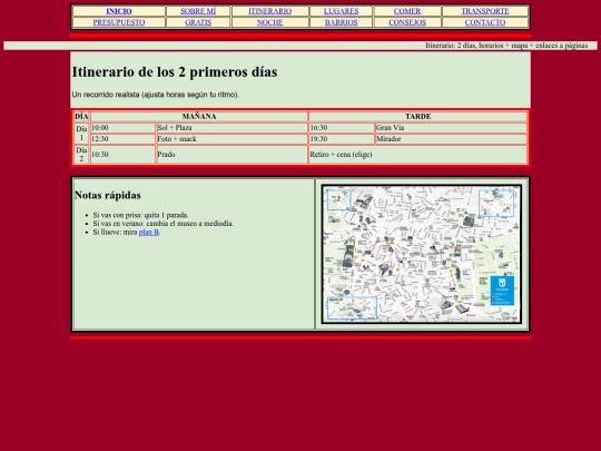 proyecto/itinerario screenshot