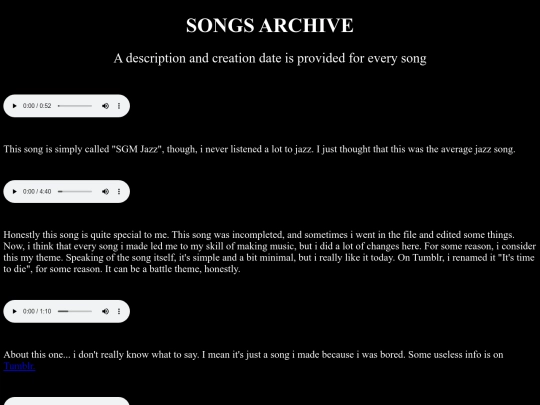 songs screenshot