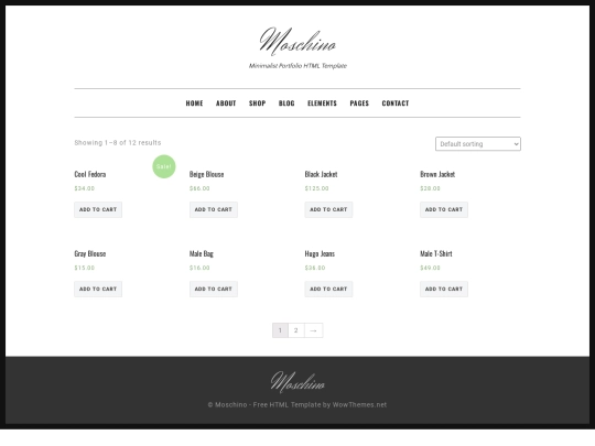 HTML-Moschino1.0.0/shop screenshot