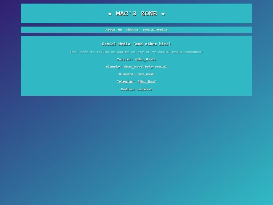socials screenshot