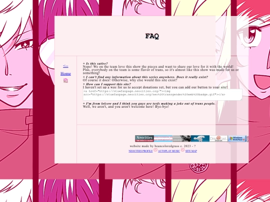 faq screenshot