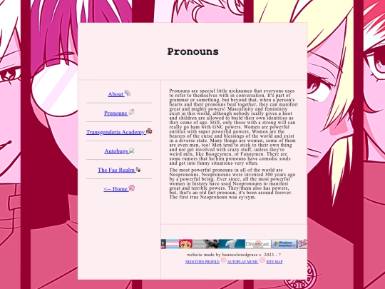 pronouns screenshot