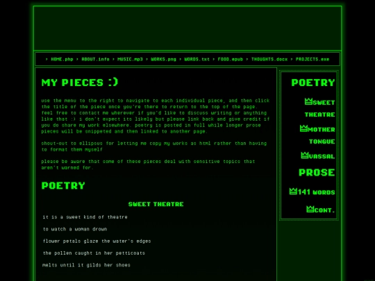 writing screenshot