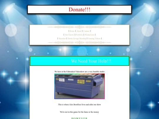 fahrenheitvideoshow/donate screenshot