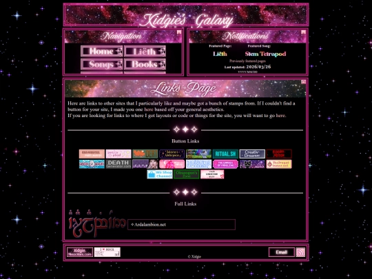 Links screenshot
