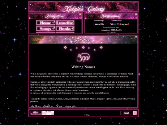 Names screenshot