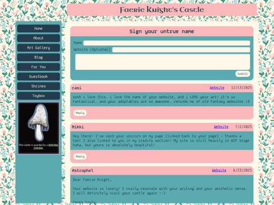 guestbook screenshot
