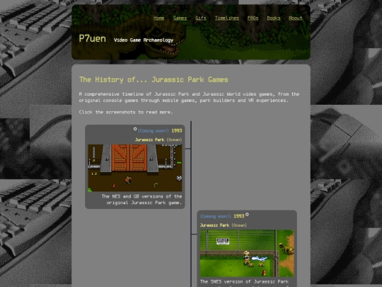 timelines/jurassic-park-timeline screenshot