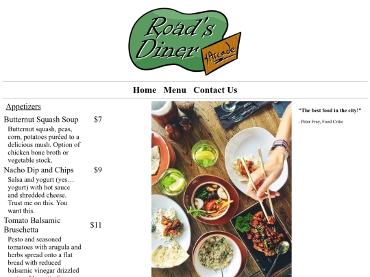 menu screenshot