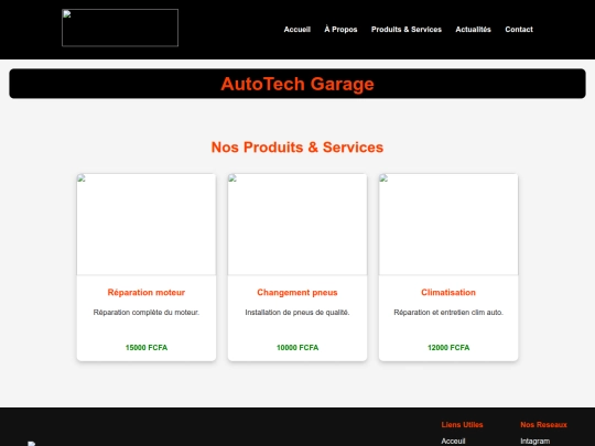 GARAGE AUTOMOBILE/services screenshot