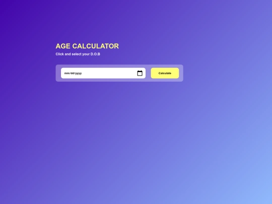 age calculator screenshot