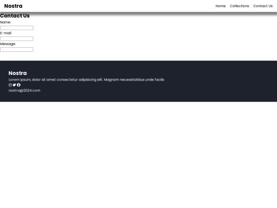nostra application/contact screenshot