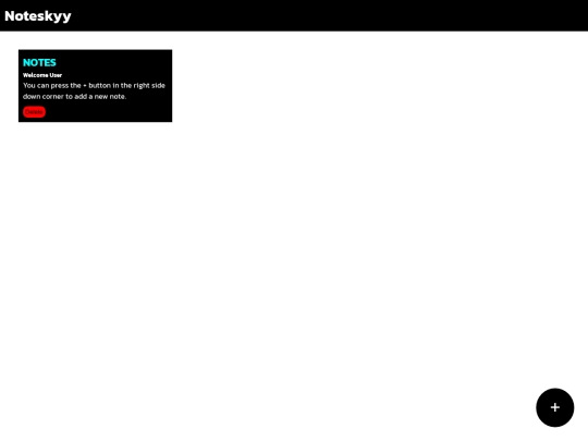 noteswebapplication screenshot