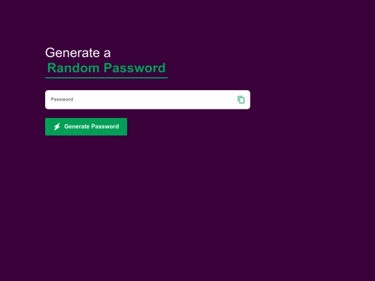 random password generator screenshot