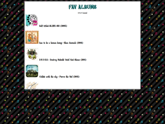 pages/favalbums screenshot