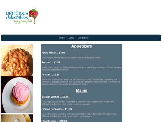 menu screenshot