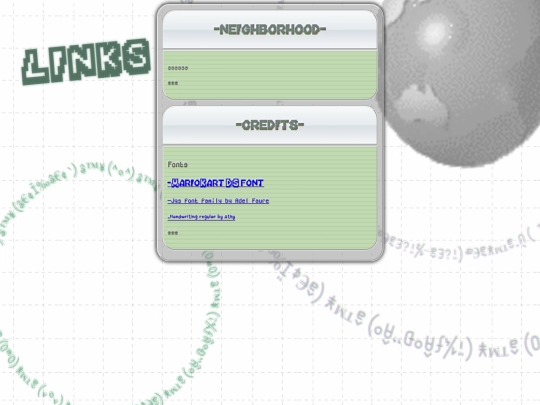 links screenshot