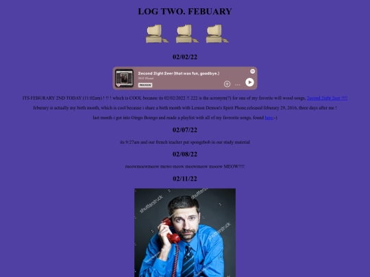 log.html/feblog screenshot