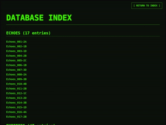 Area1/DATABASE screenshot