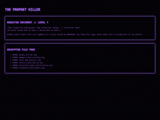 Secrets/prophetkiller screenshot