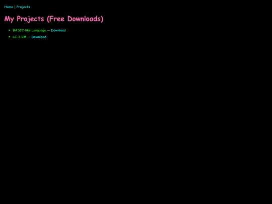 projects screenshot