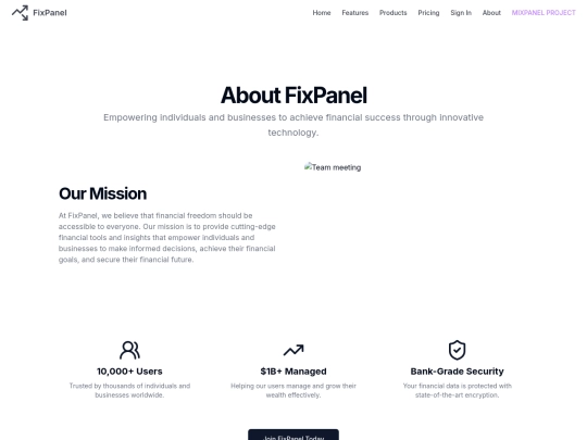 fixpanel/about screenshot
